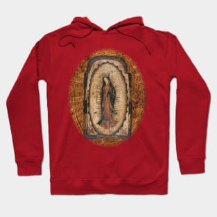 Our Lady of Guadalupe Virgin Mary Wood Look Hoodie